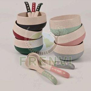 250 Ml Rice Husk Soup Bowl with Spoon