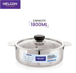 Crystin 1800ml Stainless Steel Casserole
