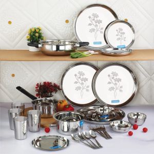 Dine &AMP;AMP; Cook Stainless Steel Dinner Set 36 Pcs