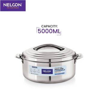 Divine 5000ml- Stainless Steel Casserole For Home, Hotel, Restaurant