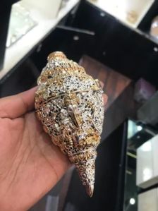 Golden Resin Ganesh Shankh