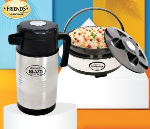 Friends Kettle Margarita Casserole Gift Set, Color : Silver & Black