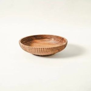 Natural Wood Serving Bowl