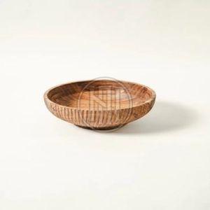 Natural Wood Serving Bowl for Fruits, Snacks