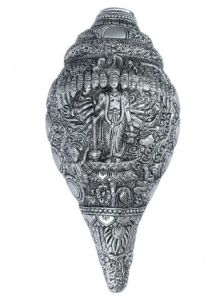 Silver Plated Vishnu Virat Shankh