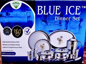 Stainless Steel Dinner Set, Color : Silver for Home Use