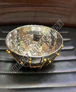 Hammared Stainless Steel Serving Bowl For Home, Gift Purpose