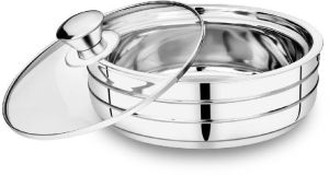 Steel Casserole With Glass Lid